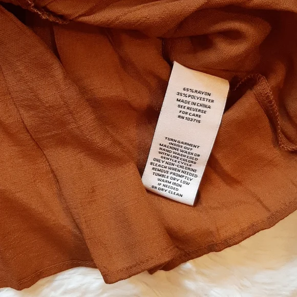 SOLD*Nanette Lepore Glazed Ginger Ruched Top Ruffle Bottom & Sleeves, Large, NWT - Picture 10 of 11